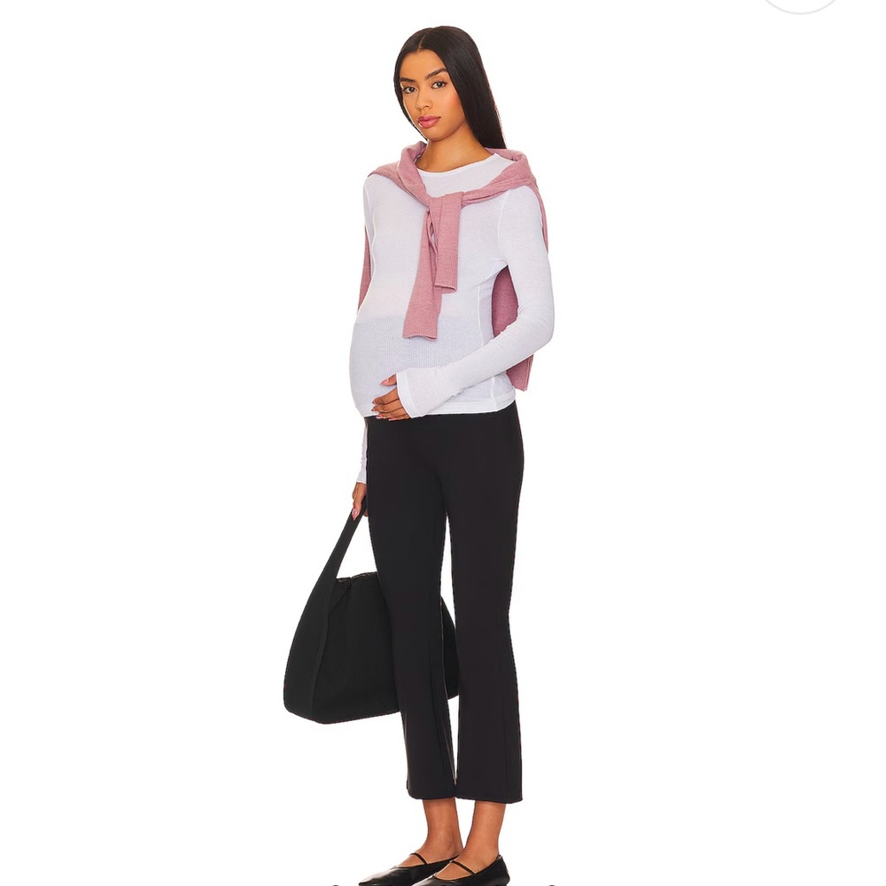 Hatch The Ultimate Before, During, After Crop Flare Legging Maternity